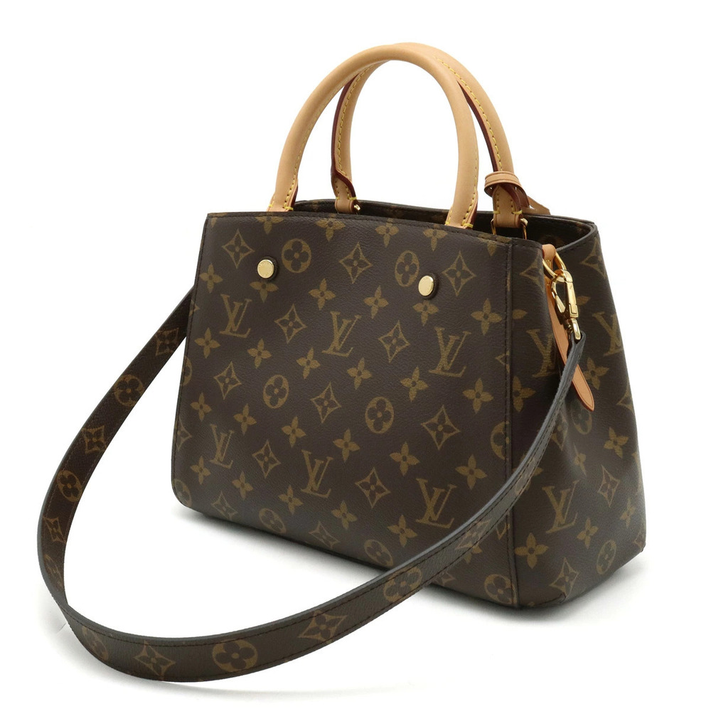 Louis Vuitton Montaigne Bag Monogram Shoulder 2way Brown